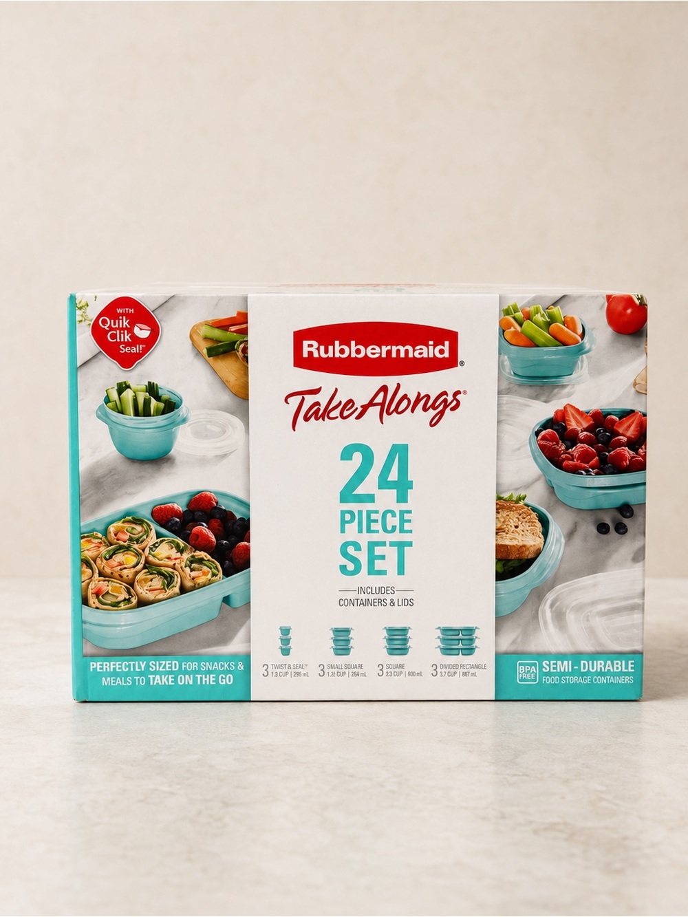 Rubbermaid TakeAlongs 24 Piece Food Storage Container Set New Sealed
